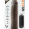 Dr. Skin Dr. Throb Vibrating Dildo with Remote Control 9.5in - Chocolate
