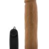 Dr. Skin Dr. Throb Vibrating Dildo with Remote Control 9.5in - Caramel
