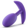 Luxe Wearable Vibra Slim Plug Silicone Butt Plug - Medium - Purple