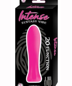 Intense Ecstasy Vibe 20 Function Rechargeable Silicone Vibrator - Pink