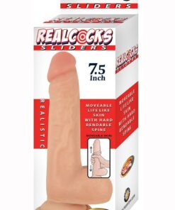 Realcocks Sliders Dildo with Balls 7.5in - Vanilla