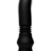 Thunder Plugs Silicone Vibrating and Thrusting Plug with Remote Control - Black