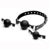 Strict Interchangeable Silicone Ball Gag Set - Black