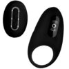 Under Control Rechargeable Silicone Vibrating Cock Ring with Remote Control - Black