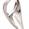 Rouge Stainless Steel Play Tear Drop Cockring 45mm - Silver