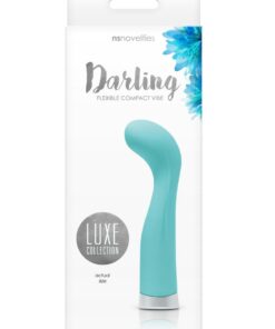 Luxe Collection Darling G-Spot Rechargeable Silicone Flexible Compact Vibrator - Turquoise