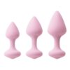 Inya Triple Kiss Trainer Kit Silicone Butt Plugs - Pink