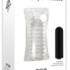 Zero Tolerance Pop Compact Textured Stroker with Rechargeable Bullet and DVD Download - Clear and Black