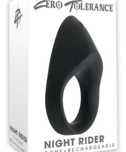 Zero Tolerance Night Rider Rechargeable Silicone Cock Ring - Black