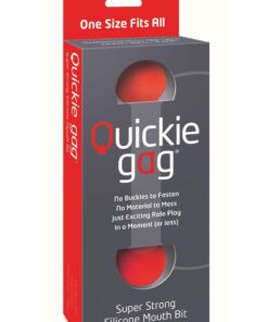 Quickie Gag Silicone Mouth Bit Red