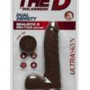 The D Realistic D Ultraskyn Slim Dildo with Balls 7in - Chocolate