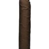 The D Realistic D Ultraskyn Dildo 12in - Chocolate