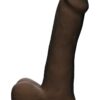 The D Slim D Ultraskyn Dildo with Balls 6.5in - Chocolate