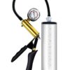 Performance VX6 Vacuum Penis Pump with Brass Pistol and Pressure Gauge 9.5in - Clear