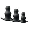 Renegade Peekers Trainer Silicone Hollow Butt Plugs Kit (3 Per Set) - Black