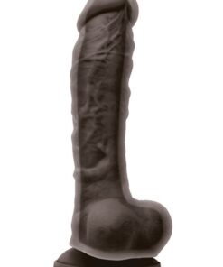 Colours Dual Density Silicone Dildo 8in - Chocolate