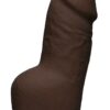 The D Fat D Ultraskyn Dildo with Balls 8in - Chocolate