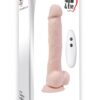 Adam and Eve Adam`s True Feel Rechargeable Dildo with Remote Control 7in- Vanilla