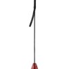 Rouge Fifty Times Hotter Anaconda Leather Riding Crop - Burgundy and Black