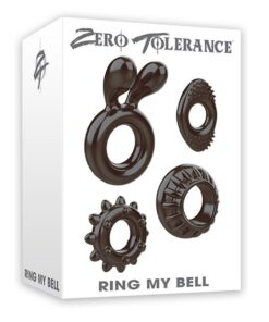 Zero Tolerance Ring My Bell Cock Ring Kit (4 piece kit) - Smoke