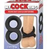 My Cockring Figure Eight Silicone Cock and Scrotum Ring - Black