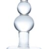 Glas Beaded Glass Butt Plug with Tapered Base - Clear
