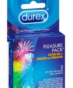 Durex Pleasure Pack Lubricated Latex Condoms 3-Pack