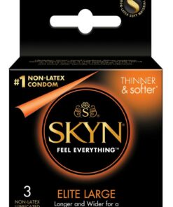 Lifestyles Skyn Elite Large Non Latex Lubricated Condoms 3-Pack