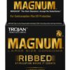 Trojan Magnum Ribbed Lubricated Latex Condoms 3-Pack Large