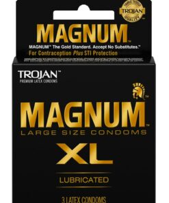 Trojan Magnum XL Lubricated Latex Condoms 3-Pack