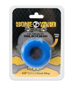 Boneyard Ultimate Silicone Cock Ring 2in - Blue