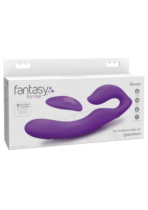 Fantasy For Her  Her Ultimate Strapless Strap on Multi-Function Wireless Remote Waterproof Rechargeable - Purple