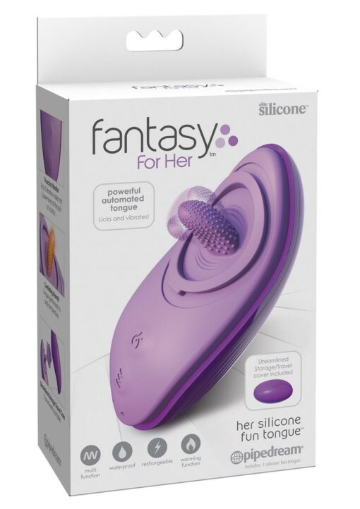Fantasy For Her Silicone Fun Tongue Rechargeable Multi-Function Waterproof - Purple