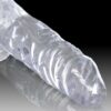 King Cock Clear Dildo with Balls 4in - Clear