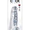 King Cock Clear Dildo with Balls 8in - Clear