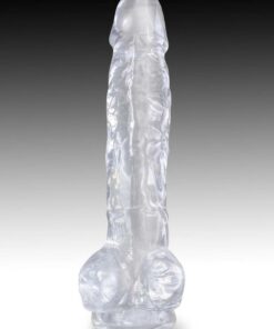 King Cock Clear Dildo with Balls 8in - Clear