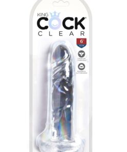 King Cock Clear Dildo 6in - Clear