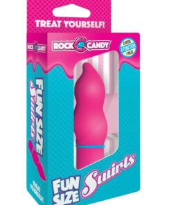 Rock Candy Fun Size Swirls Bullet Vibrator - Pink