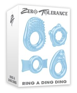 Zero Tolerance Ring A Ding Ding Cock Ring Kit (4 piece kit) - Blue