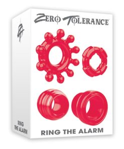 Zero Tolerance Ring the Alarm Cock Ring Kit (4 piece kit) - Red