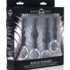 Master Series 4 Piece Anal Rimmer Ringed Silicone Kit - Black