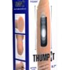Thump It Rechargeable Silicone Thumping (Large) 8.7in Dildo with Remote Control - Vanilla