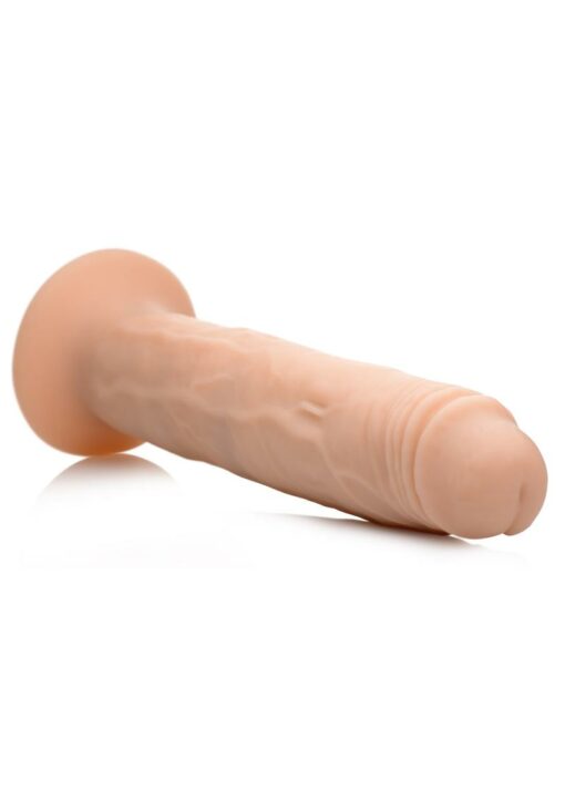Thump It Rechargeable Silicone Thumping (Large) 8.7in Dildo with Remote Control - Vanilla