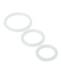 Trinity Men Silicone Cock Rings - 3 pack - Clear