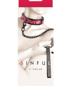 Sinful 1in Collar - Pink