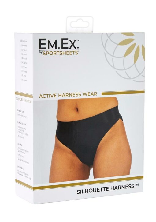 EM. EX. Active Harness Wear Silouette Harness Bikini Cut - 2X Large - Black