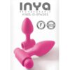 Inya Vibes-O-Spades Rechargeable Vibrating Silicone Butt Plug Set - Pink