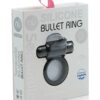 Nu Sensuelle Silicone Bullet Ring Rechargeable Vibrating Cock Ring - Black