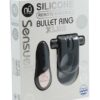 Nu Sensuelle Silicone Bullet Ring XLR8 Rechargeable Vibrating Cock Ring with Remote Control - Black
