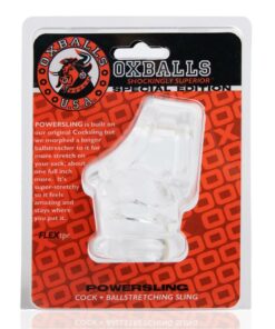 Oxballs Powersling Cock and Ball Stretching Sling - Clear